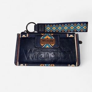 Wrangler Dark Blue Aztec Style Wallet